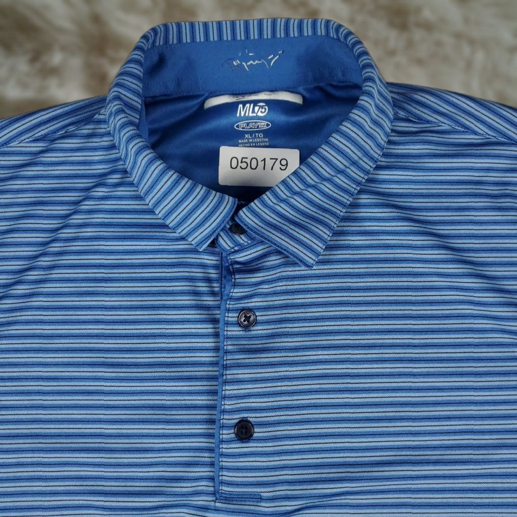 Vintage Greg Norman Polo Shirt Mens XL Blue Striped Golf Casual Short Sleeve Polo Size US XL / EU 56 / 4 - 1 Thumbnail