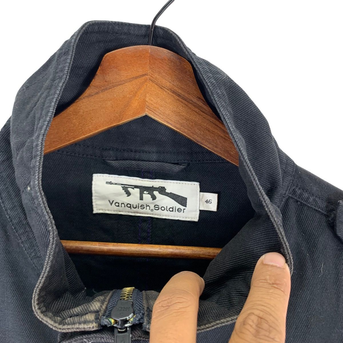 Vanquish × Vintage VINTAGE VANQUISH SOLDIER BLACK DESIGNER JACKET Size L / US 10 / IT 46 - 8 Thumbnail