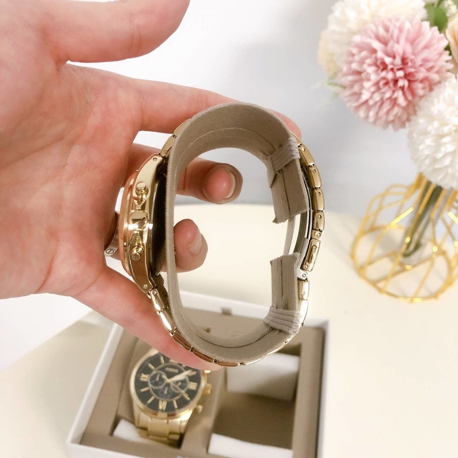 Fossil Fossil BQ2400Set His and Her Chronograph Gold-Tone Watch Size ONE SIZE - 5 Thumbnail
