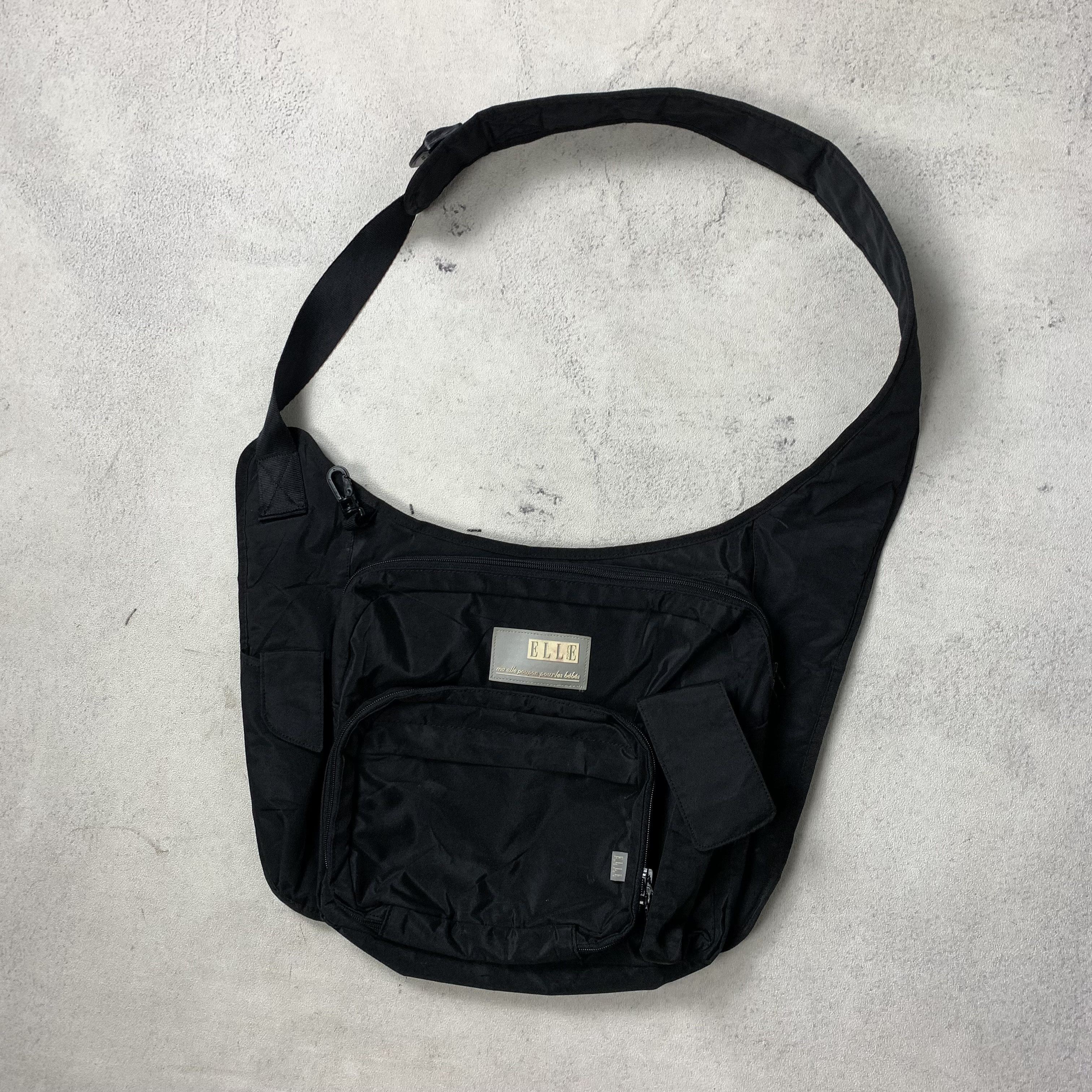 Vintage Elle Nylon Crossbody Bag Utility Multi Pocket Size ONE SIZE - 12 Thumbnail