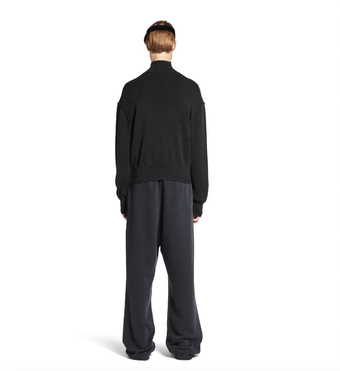 Balenciaga o1tr1nto0526 Oversized Sweater in Black Size US XL / EU 56 / 4 - 4 Thumbnail