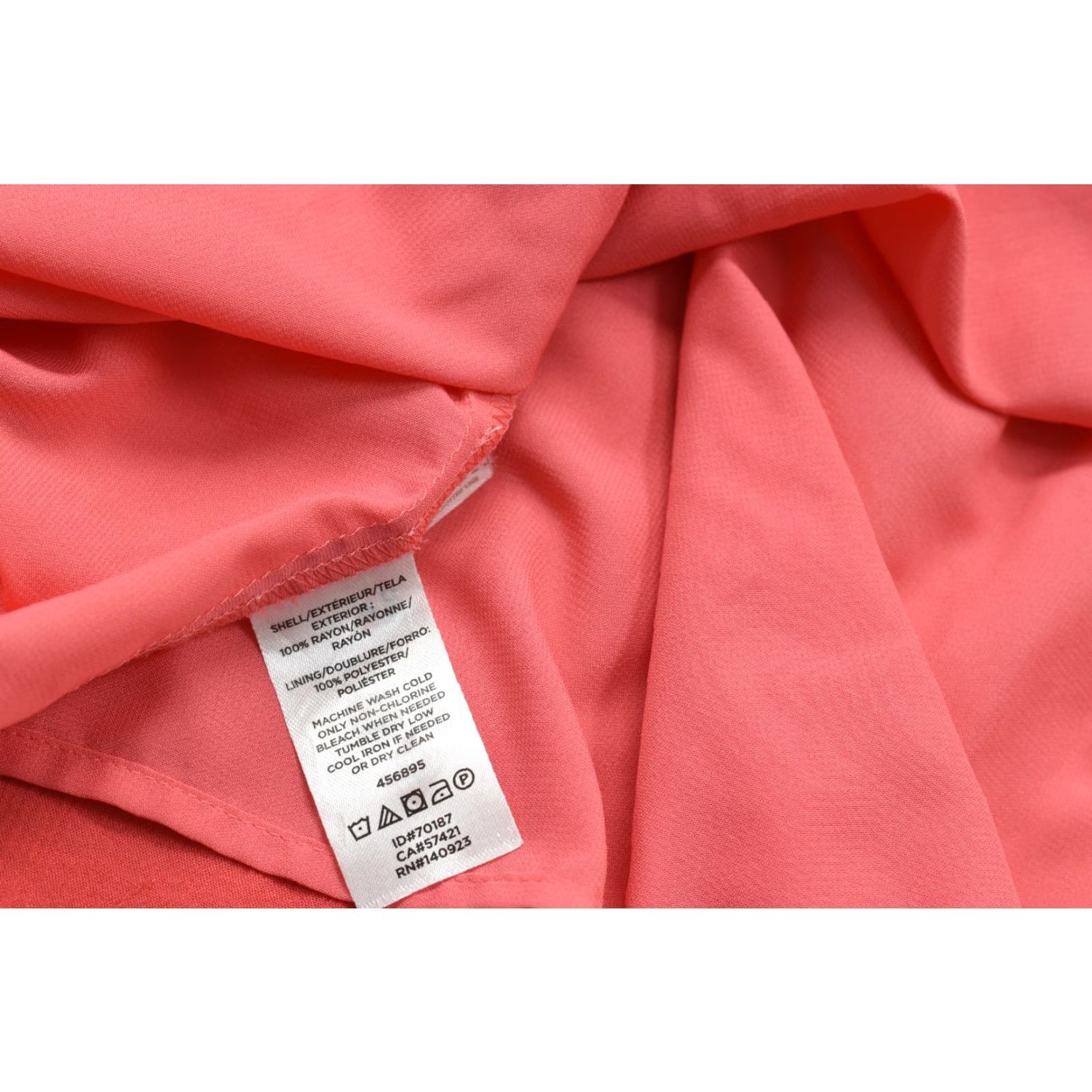 Loft LOFT Skirt Women's Mini Ruffle Tiered Coral Orange Rayon Lined Casual M Size 32" / US 10 / IT 46 - 5 Thumbnail