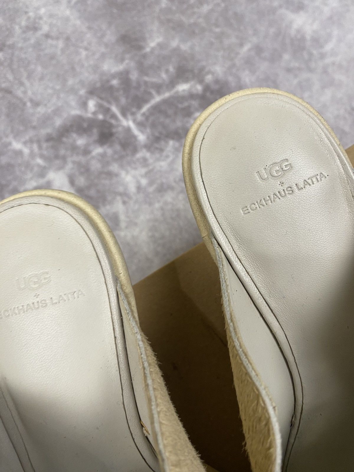 Eckhaus Latta Ugg x Eckhaus Latta Cowboy Block Fur Mules Size: 37 Size US 7 / IT 37 - 3 Thumbnail