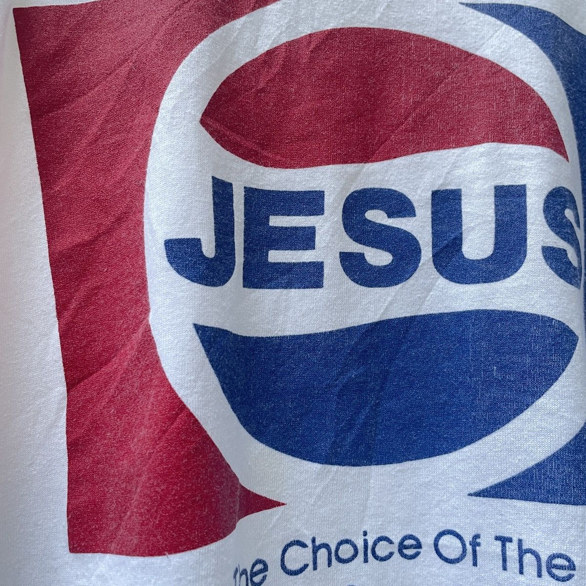 Vintage Vintage 90s Jesus T-Shirt, Pepsi Parody Graphic Tee Size US XL / EU 56 / 4 - 9 Thumbnail