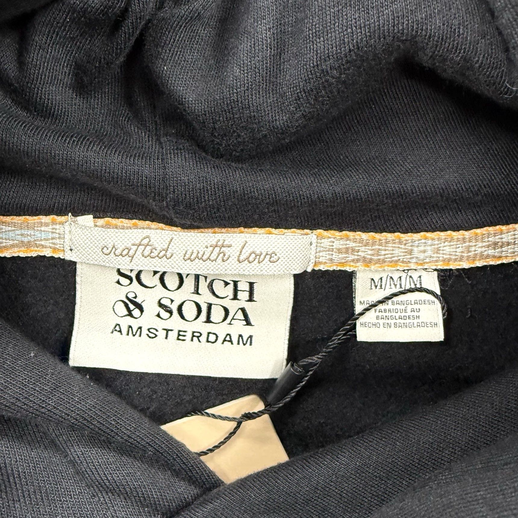 Scotch & Soda Scotch & Soda Hoodie Men M Black Cotton Long Sleeve Logo Embroidered Relaxed Pullover Crew Neck Size US M / EU 48-50 / 2 - 3 Thumbnail