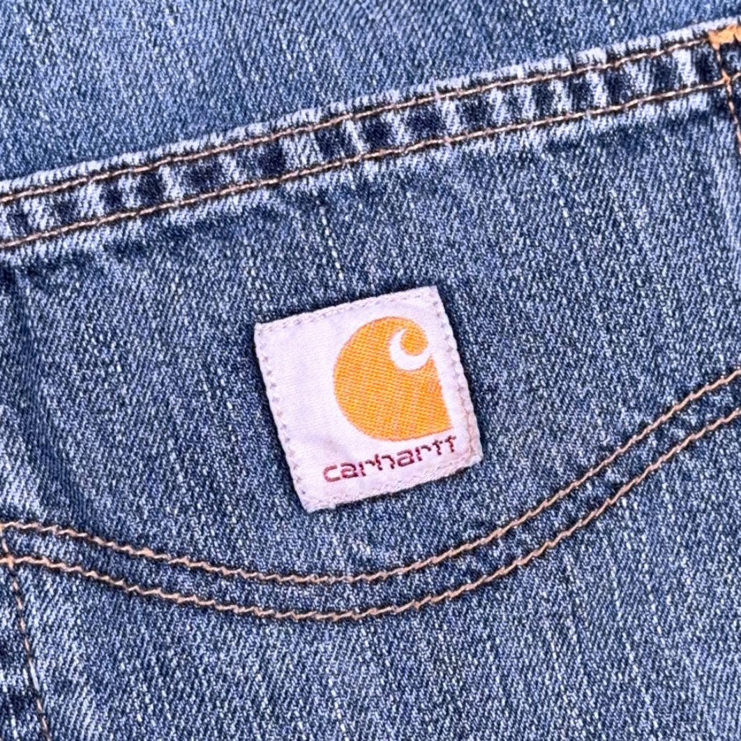 Carhartt Carhartt Jeans Mens 36x31 Blue Denim Dark Wash Relaxed Rugged Flex Workwear Jeans Size US 36 / EU 52 - 6 Thumbnail