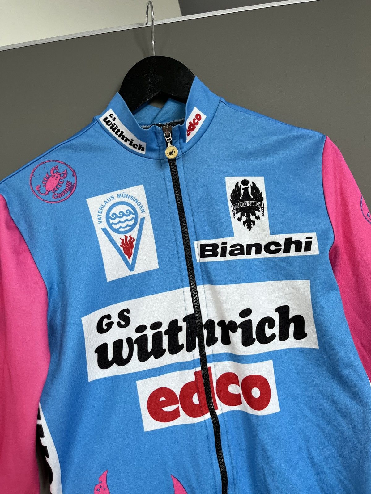 GOREWEAR Castelli Wuthrich Bianchi Edco Full Zip Cycling Jacket Size US M / EU 48-50 / 2 - 5 Thumbnail