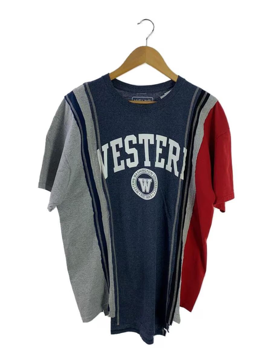 image of Needles Western College Reconstructed Rebuild Tee in Blue, Men's (Size Large)