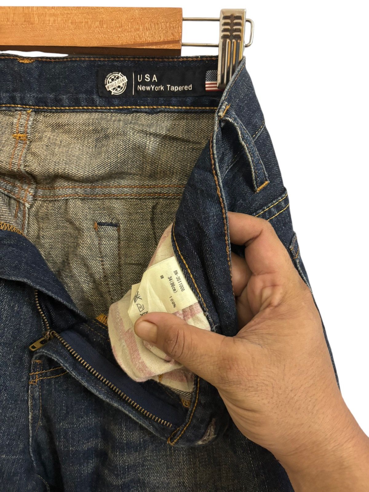 If Six Was Nine × Japanese Brand JAPANESE BRAND BACK NUMBER DISTRESSED DENIM MADE IN JAPAN Size US 34 / EU 50 - 7 Thumbnail