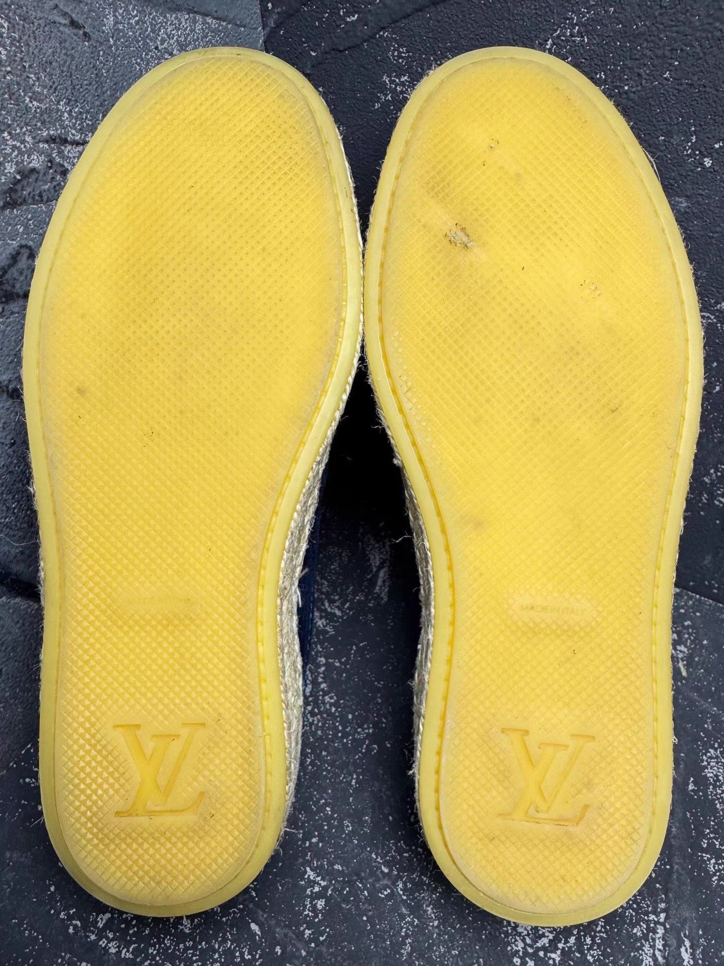 Louis Vuitton LV Denim Damier Raffia Espadrilles Q10 Size US 7 / EU 40 - 3 Thumbnail