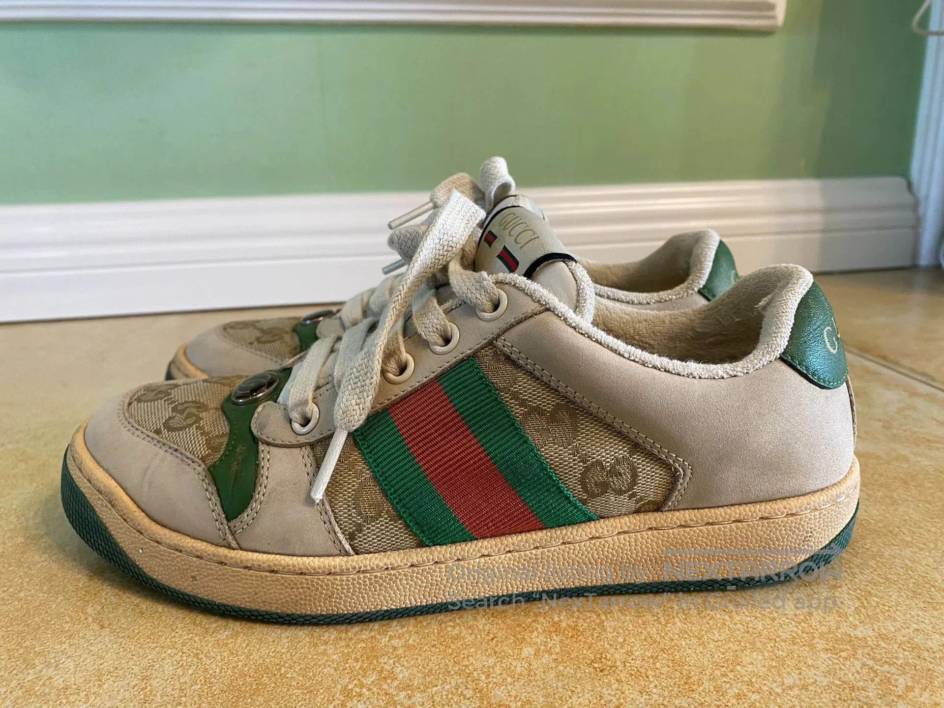 Gucci Gucci Green Tail Dirty Sneakers. Size US 4 / IT 34 - 2 Thumbnail