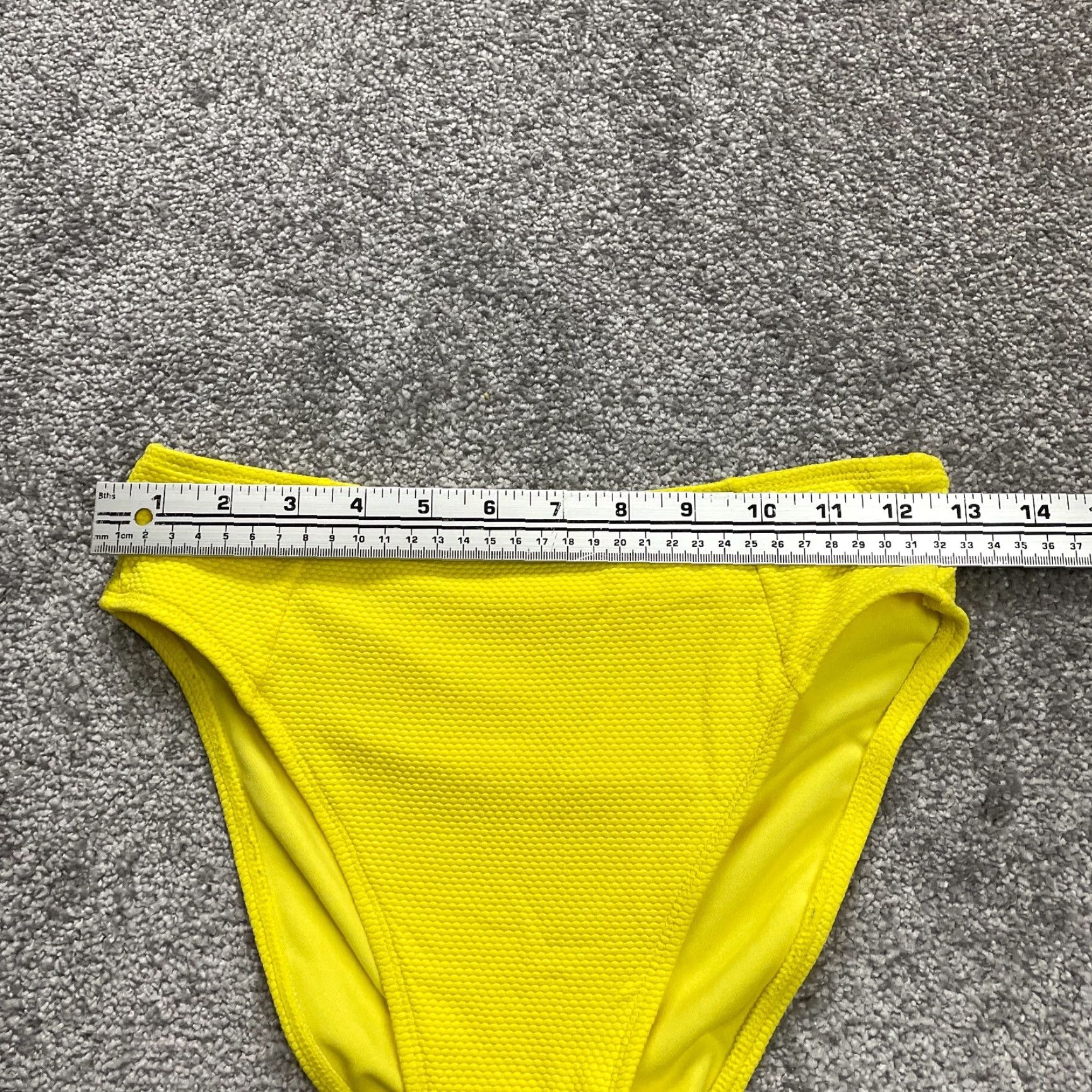 Vintage Stoney Clover Bikini Bottom Women Small Solid Yellow Textured High Rise Beach Size 28" / US 6 / IT 42 - 7 Thumbnail