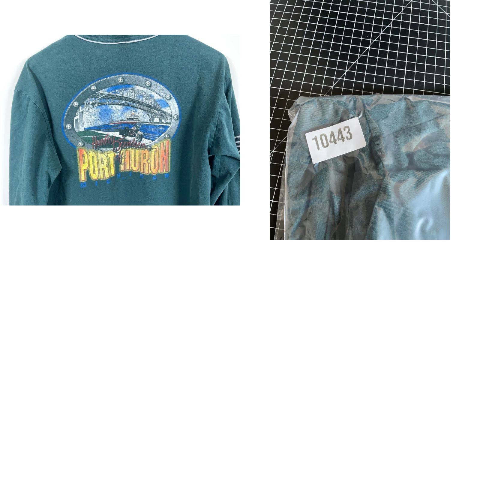 Harley Davidson VINTAGE Harley-Davidson Long Sleeve Pocket T-Shirt Mens XL Large USA Made Michigan Blue Graphic Print Crew Neck Jersey 100% Cotton Logo Shirt Size US L / EU 52-54 / 3 - 10 Thumbnail