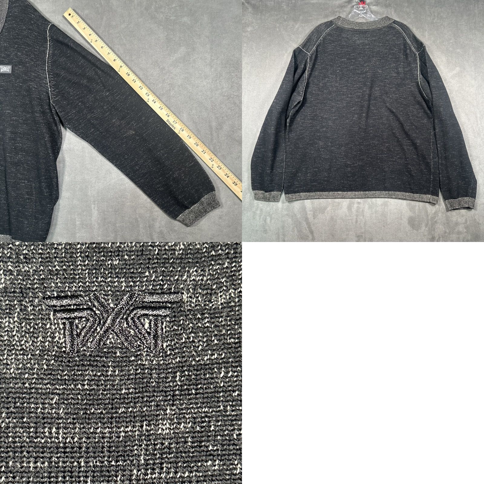Vintage PXG Parsons Xtreme Golf Mens XL Pullover Sweater Dark Charcoal Speckle-Knit Size US XL / EU 56 / 4 - 8 Thumbnail