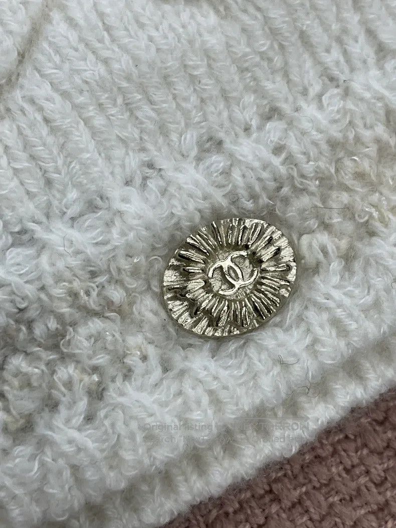 Chanel Chanel 26C white cashmere knitted cold hat Size ONE SIZE - 3 Thumbnail