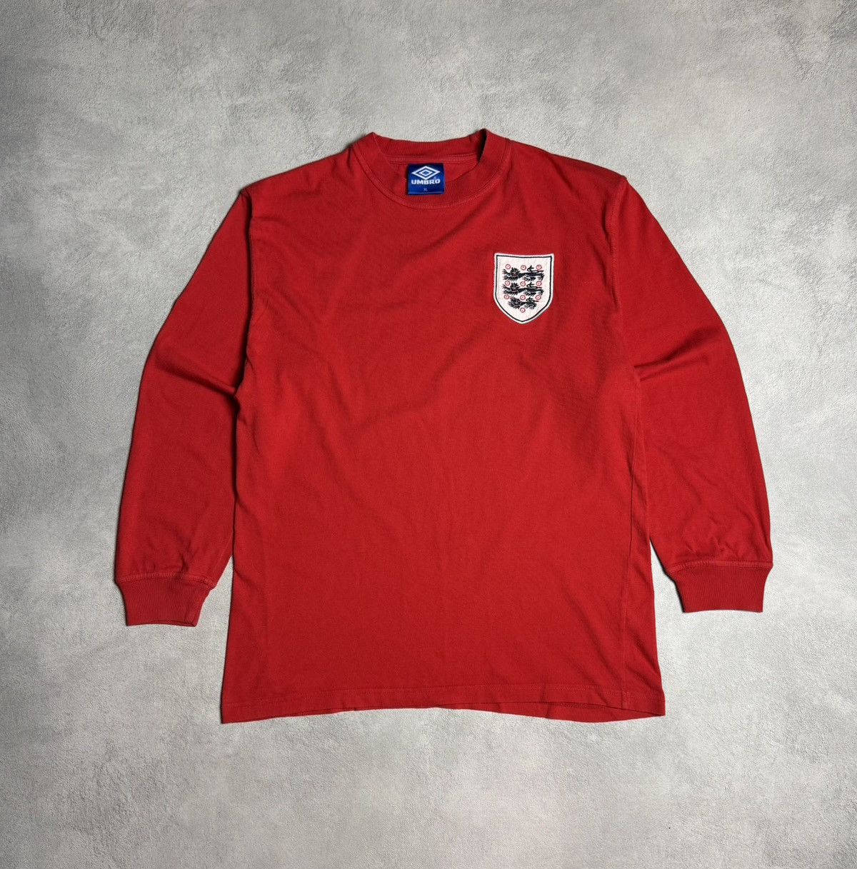 Umbro England 1990s Retro Football Soccer Shirt Long Sleeve Umbro Size US XL / EU 56 / 4 - 1 Thumbnail