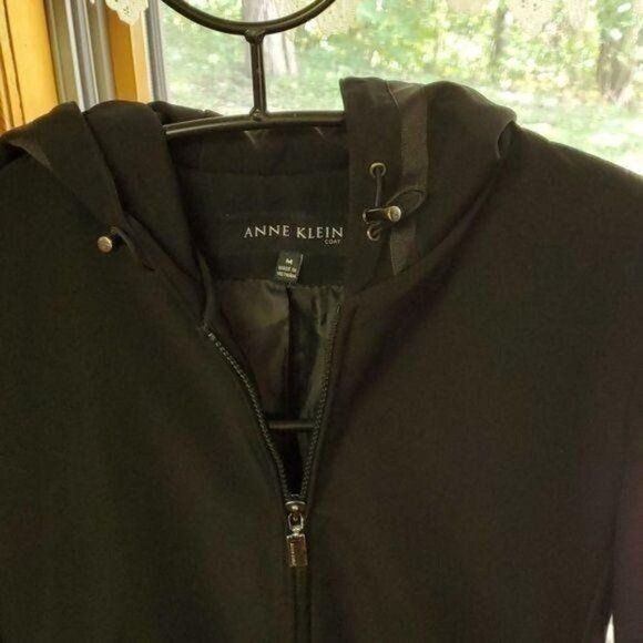 Anne Klein Anne Klein Embellished Black Lined Hooded Sz. M Coat Size M / US 6-8 / IT 42-44 - 5 Thumbnail