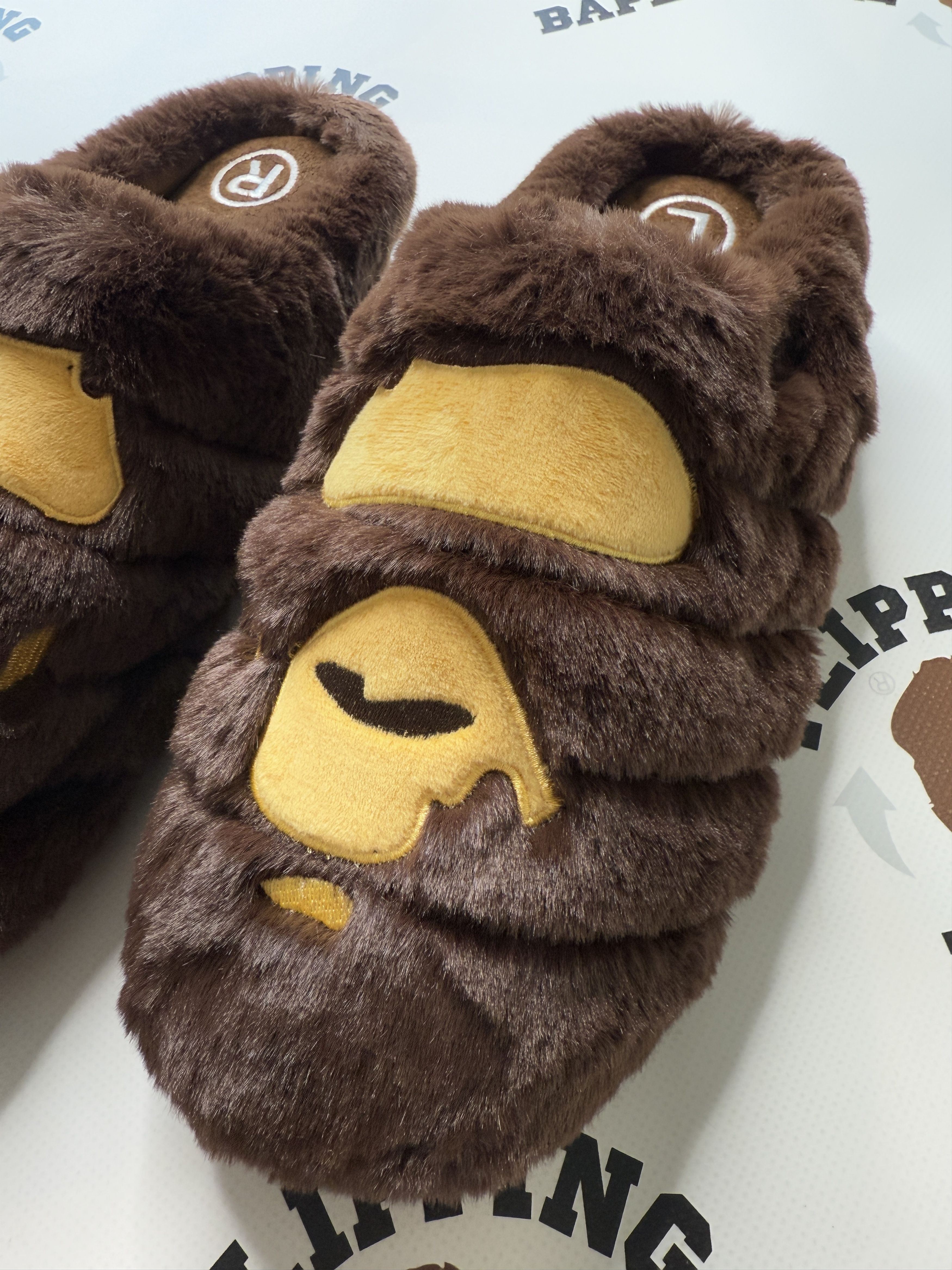BAPE x SUBU APE HEAD PUFFER SANDALS