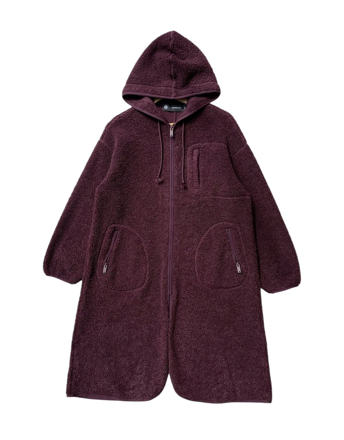 Undercover RARE🔥 Vintage Gu x Undercover Dark Maroon Long Sherpa Jacket Size US XS / EU 42 / 0 - 1 Thumbnail