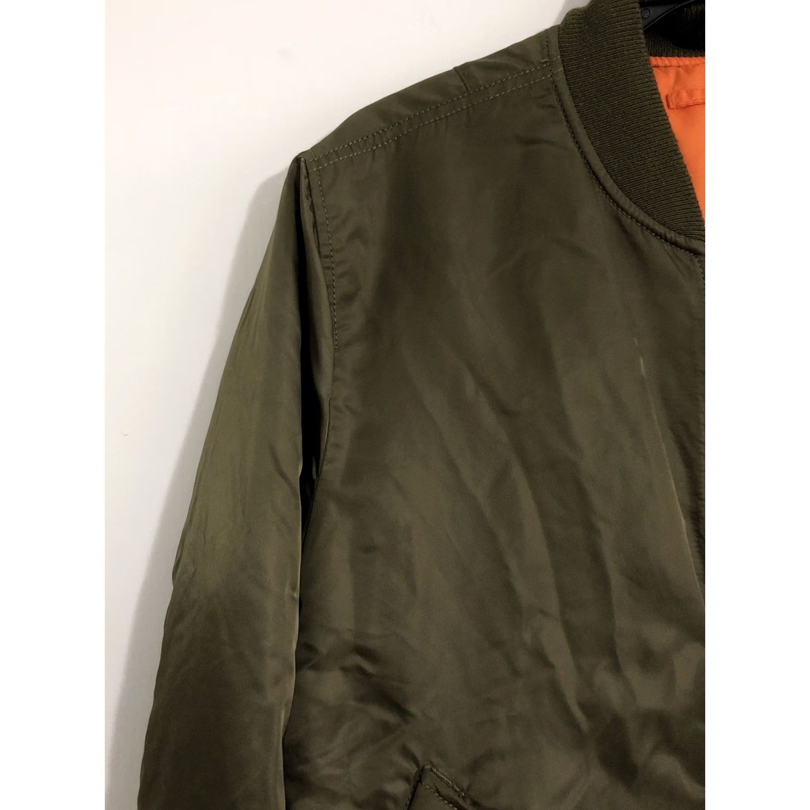 Alpha Industries VINTAGE Alpha Industries MA-1 Bomber Jacket Mens L Green /Orange Flight Size US L / EU 52-54 / 3 - 6 Thumbnail
