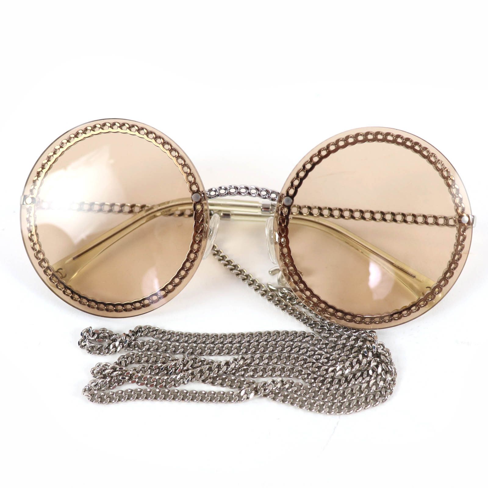 Chanel Chanel Chanel Coco Mark Chain Sunglasses Plastic / Synthetic Sunglasses DUTY FREE for USA Size ONE SIZE - 1 Thumbnail
