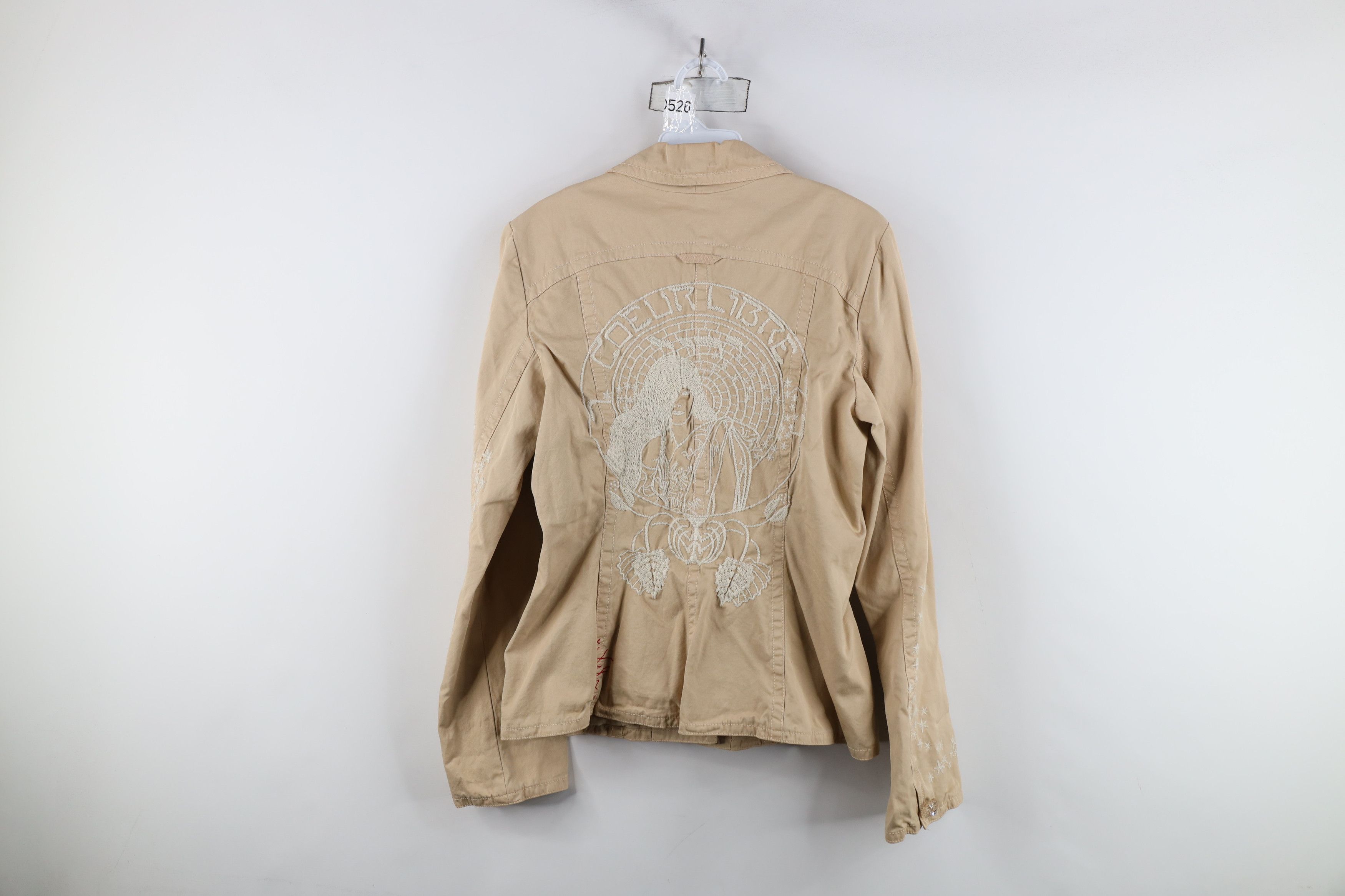 Johnny Was × Vintage Johnny Was Los Angeles Flower Blazer Jacket Beige Size M / US 6-8 / IT 42-44 - 15 Thumbnail