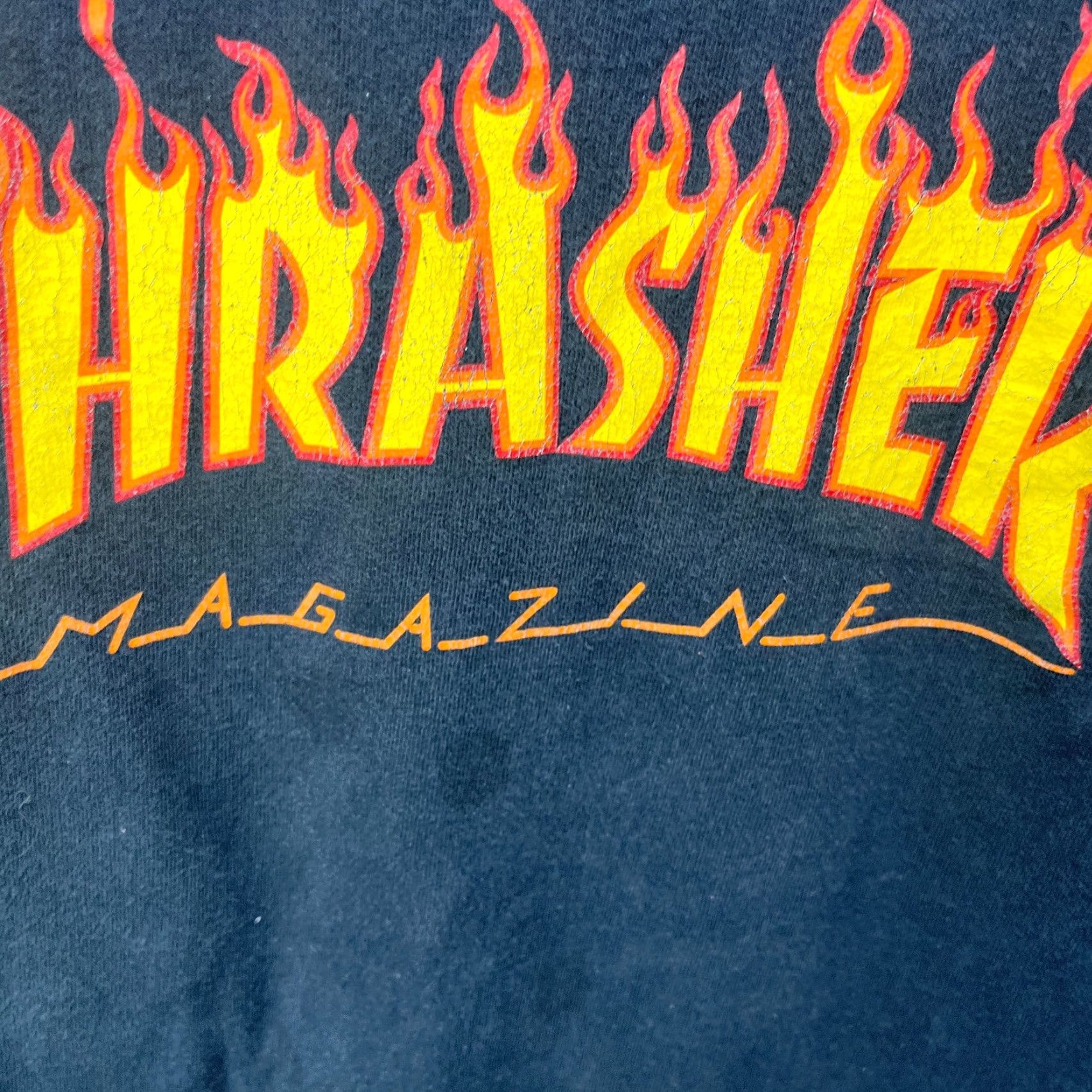Thrasher VINTAGE Thrasher Flame Logo Faded LS Shirt S Black 90s Mens Thrasher Shirt Vintage Camouflage Logo Size US S / EU 44-46 / 1 - 5 Thumbnail