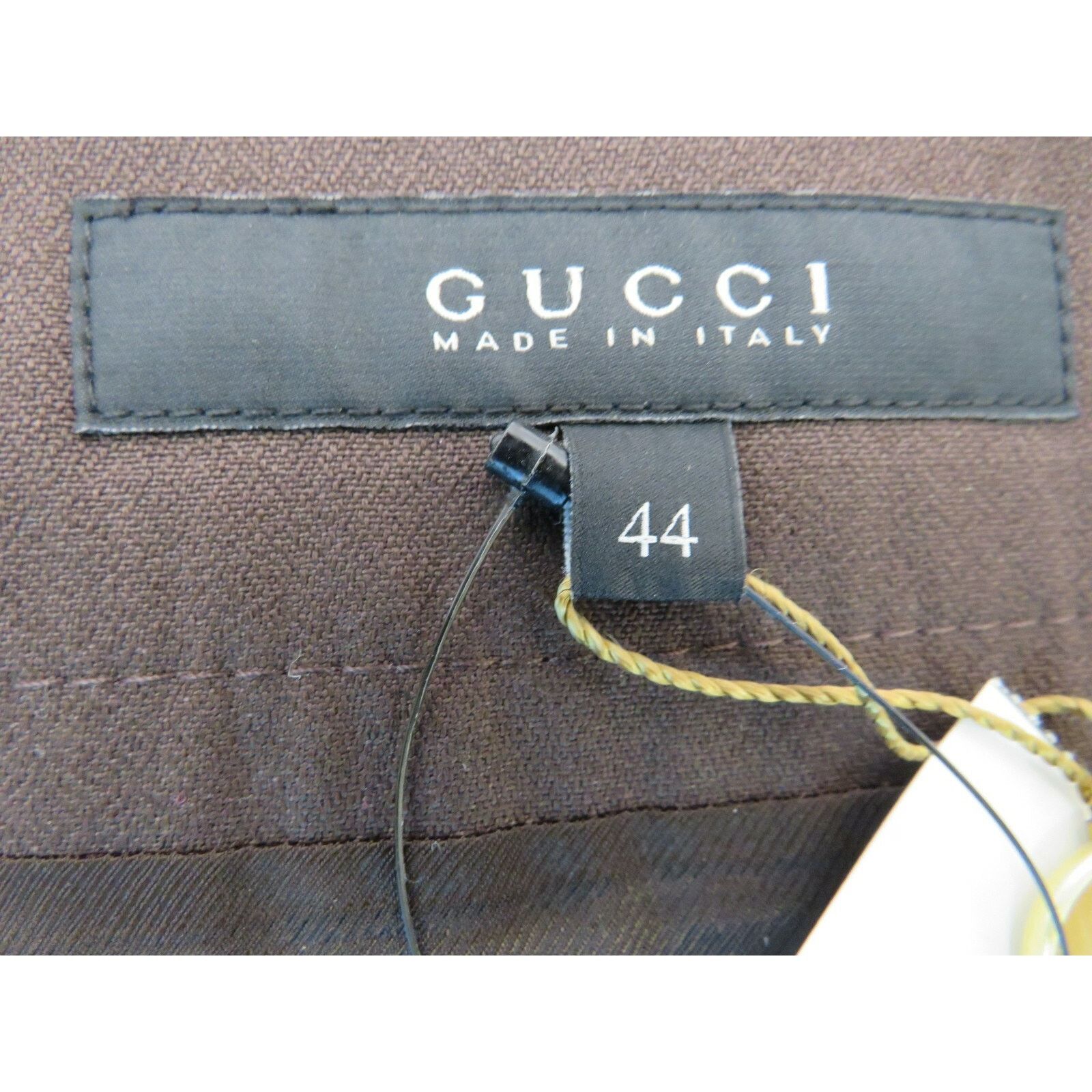 Gucci GUCCI 212891 BROWN COTTON JEWELED TURNLOCKS BUCKLE SKIRT 44 Size 30" / US 8 / IT 44 - 8 Thumbnail