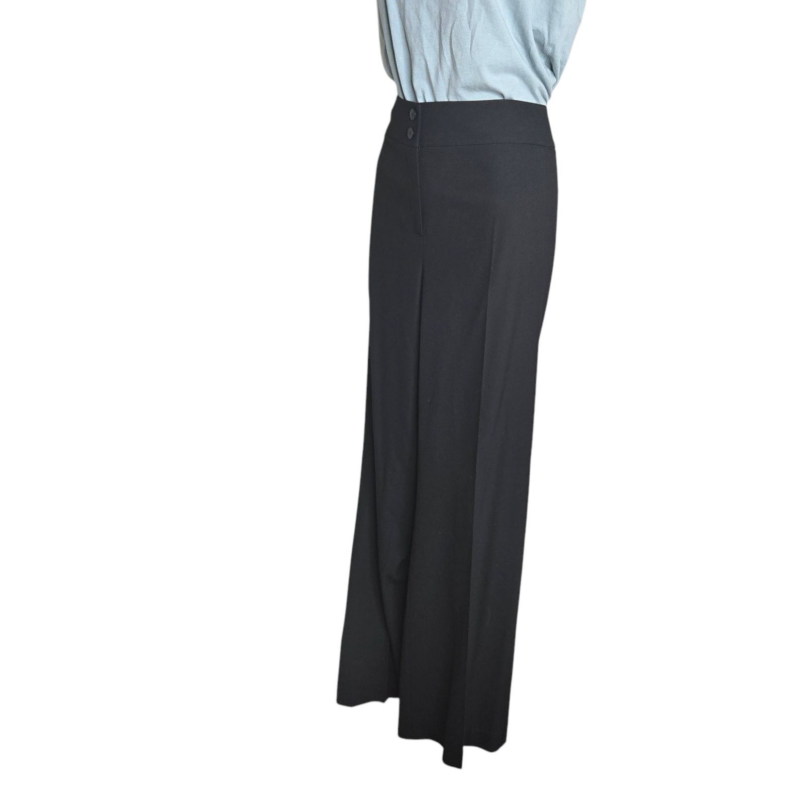Other Talbots Womens Dress Pants 18 Black Stretch Flat Front Size 40" / US 18 - 4 Thumbnail