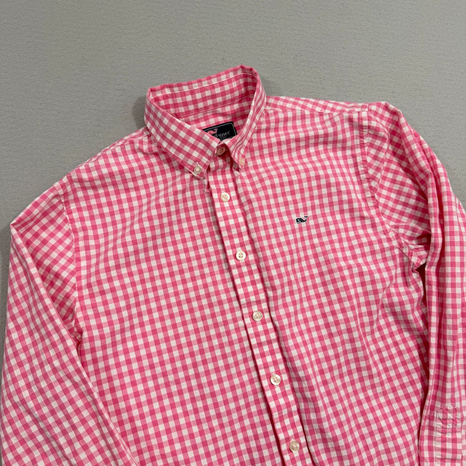 Vineyard Vines Vineyard Vines Whale Shirt Small Pink White Plaid Button Size US S / EU 44-46 / 1 - 1 Thumbnail