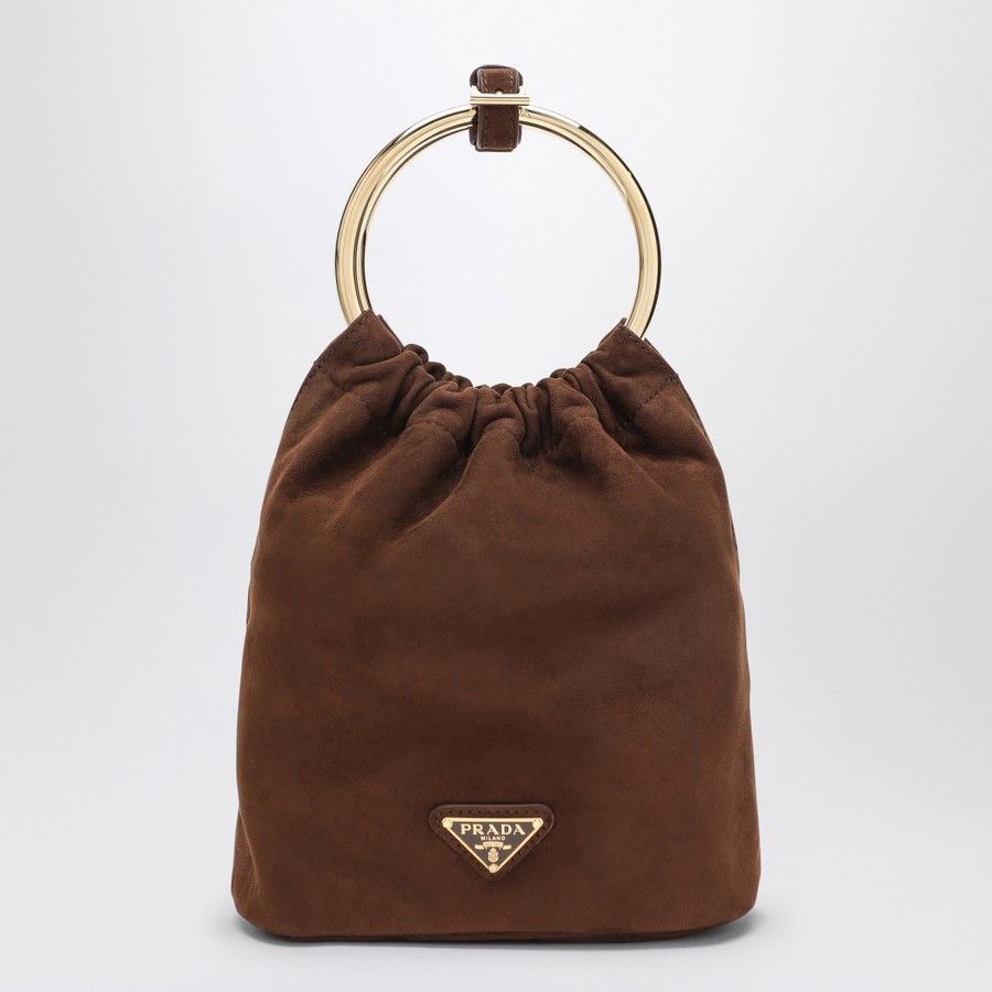 Prada o1d2blof0924 Size : OS / Suede Mini Bag In Brown Size ONE SIZE - 1 Thumbnail