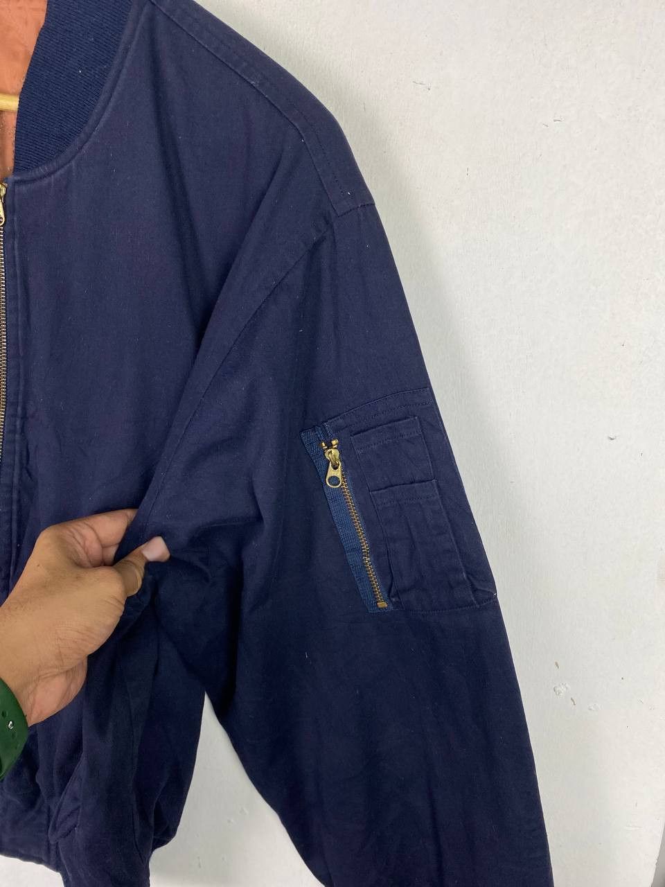 Japanese Brand vintage japanese brands bomber jacket distressed missing tag Size US XXL / EU 58 / 5 - 5 Thumbnail