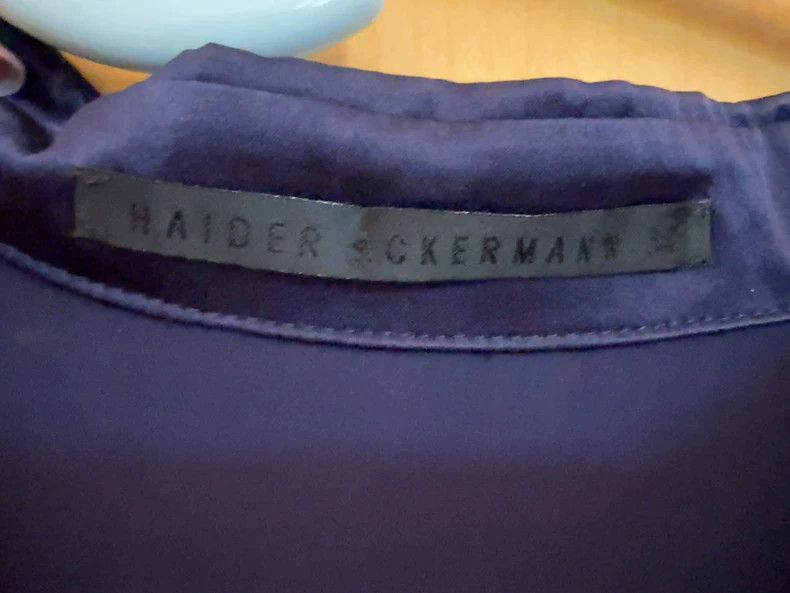 Haider Ackermann Haider Ackermann Blue long-sleeved shirt Size 4XL / US 24-26 - 1 Thumbnail