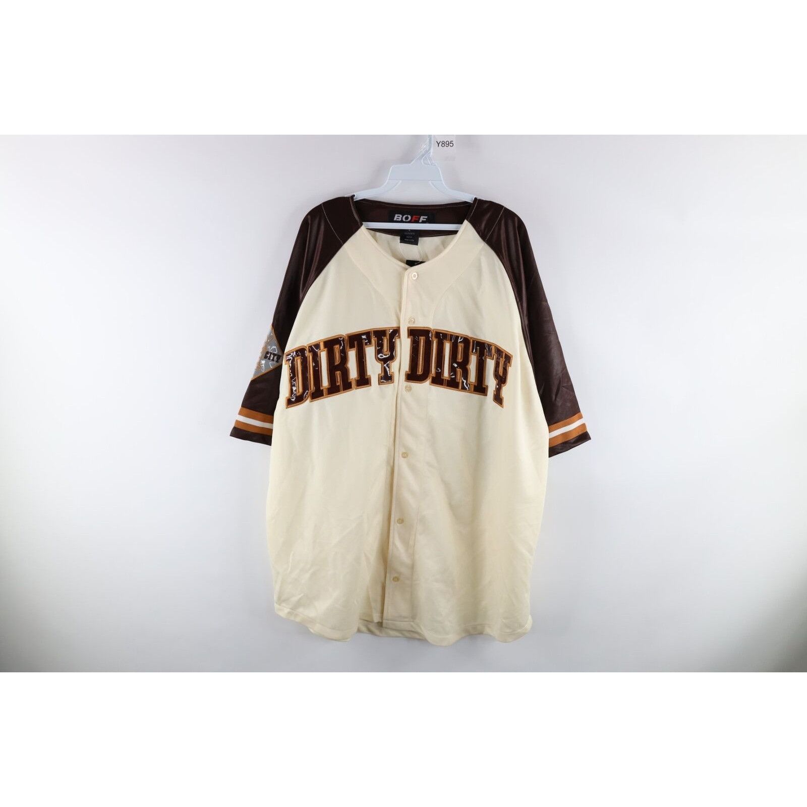 image of Nos Vintage Streetwear Hip Hop Dirty Dirty Baseball Jersey, Men's (Size Large)