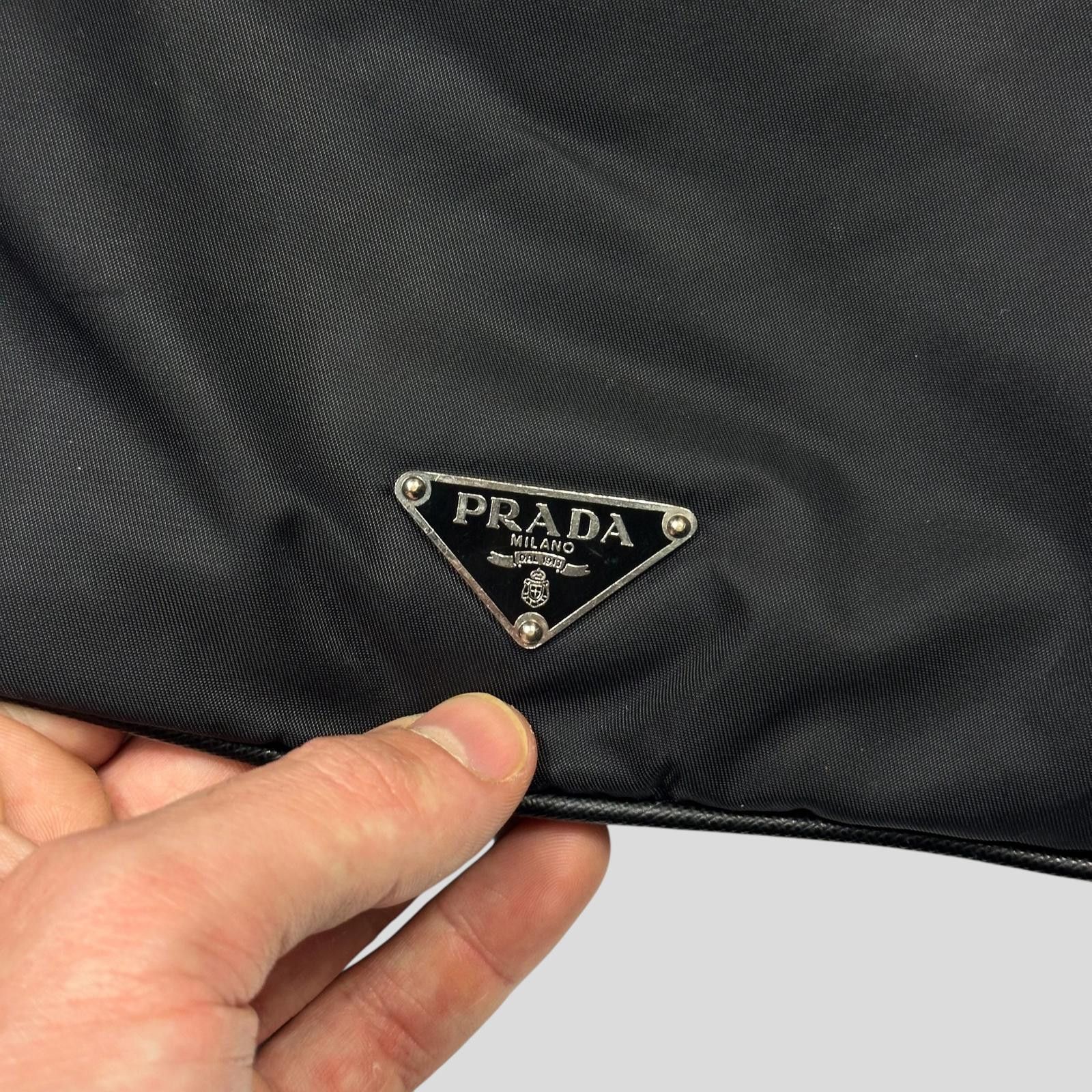 Prada Prada 00 Python Leather Appliqué Reverse Nylon Crossbody Bag Size ONE SIZE - 6 Thumbnail