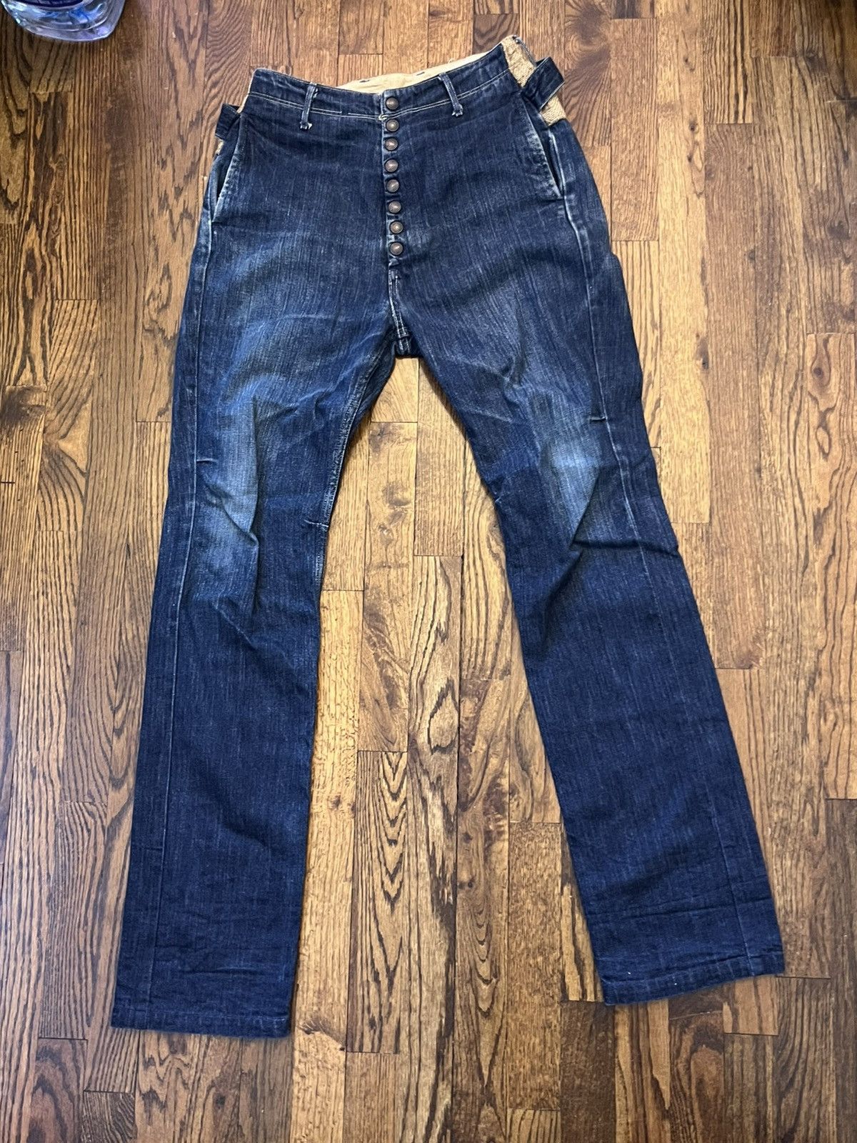 Kapital Kountry KAPITAL denim 2tone high waisted jeans (27) Size US 32 / EU 48 - 1 Thumbnail