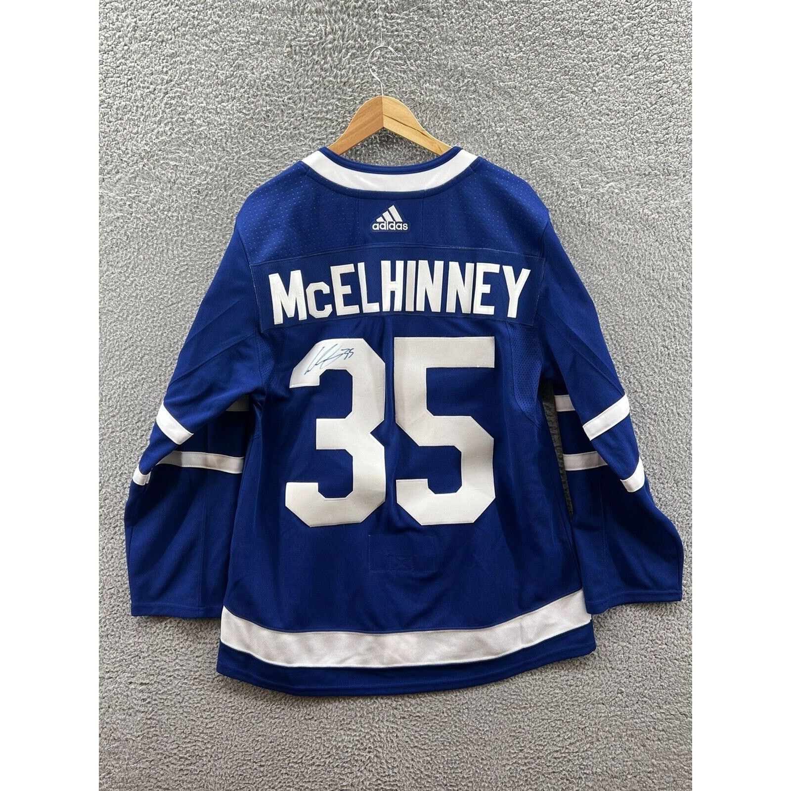 Adidas Adidas Curtis McElhinney Signed Toronto Maple Leafs Jersey Size US M / EU 48-50 / 2 - 2 Thumbnail