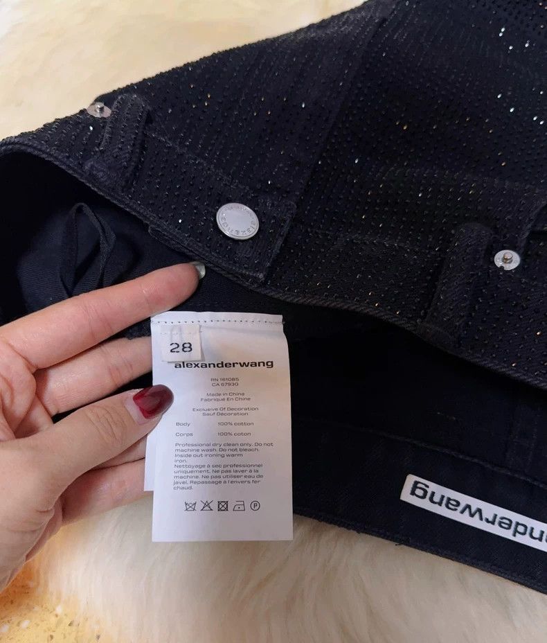 Alexander Wang Alexander Wang Black Rhinestone Shorts- Size 28" / US 6 / IT 42 - 7 Thumbnail