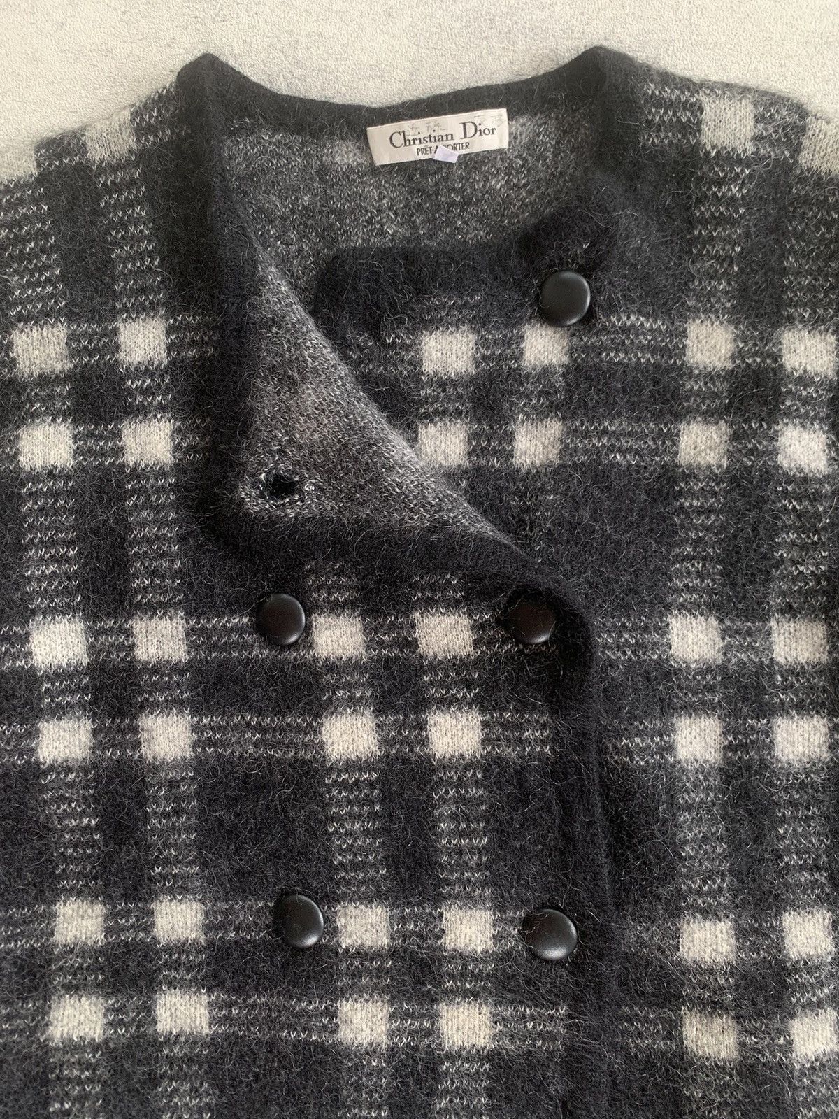 Christian Dior Monsieur × Vintage Vintage Christian dior monseiur plaid double button knit Size M / US 6-8 / IT 42-44 - 3 Thumbnail