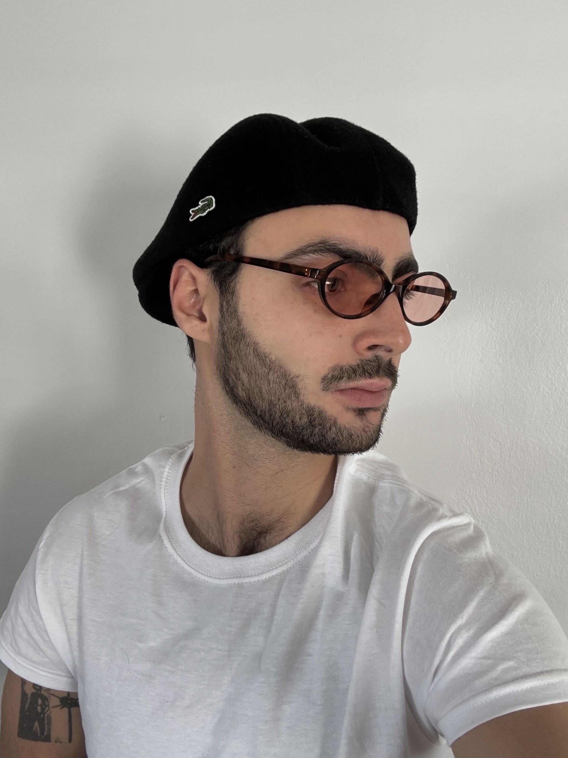 Lacoste Unisex Felted Wool Beret Size ONE SIZE - 1 Thumbnail