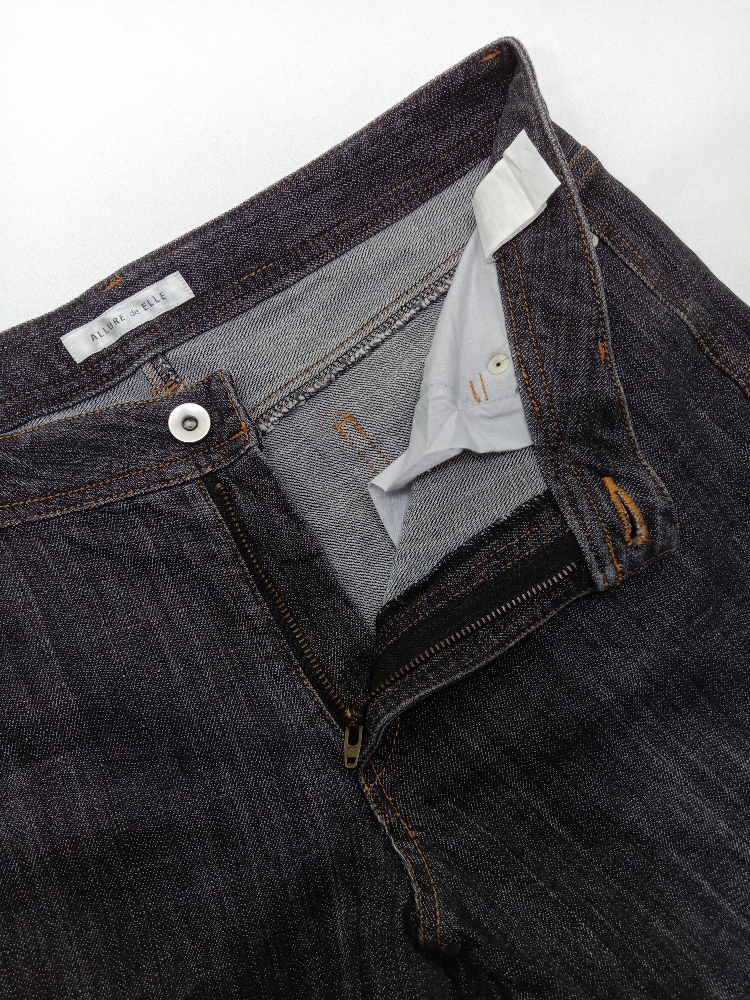 Japanese Brand Vintage Allure de Elle Faded Black Boot cut Flare Jeans Size 33" - 9 Thumbnail