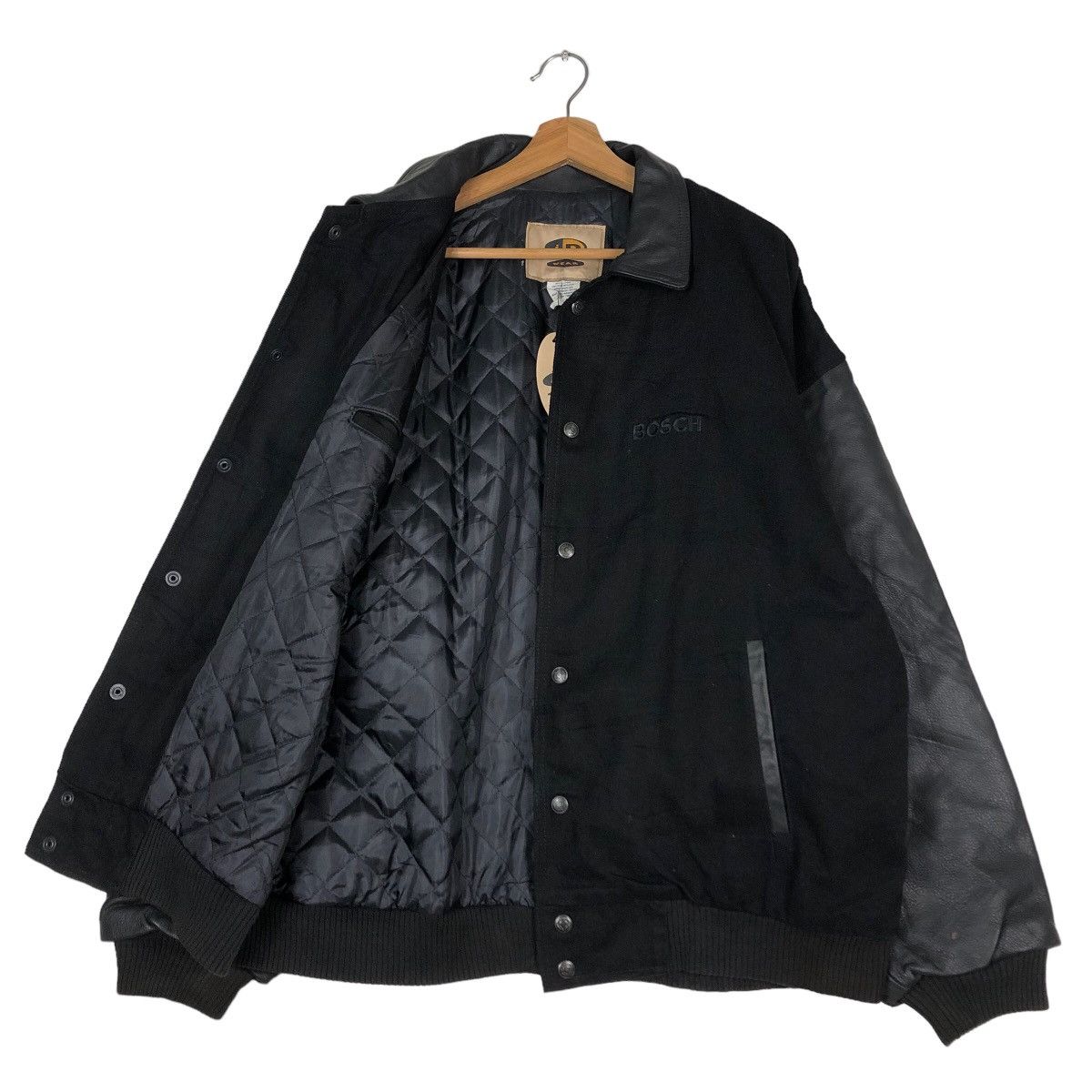 Japanese Brand 🔥Vintage Bomber Leather Jacket Fly Worker Bosch Big Logo Size US M / EU 48-50 / 2 - 11 Thumbnail