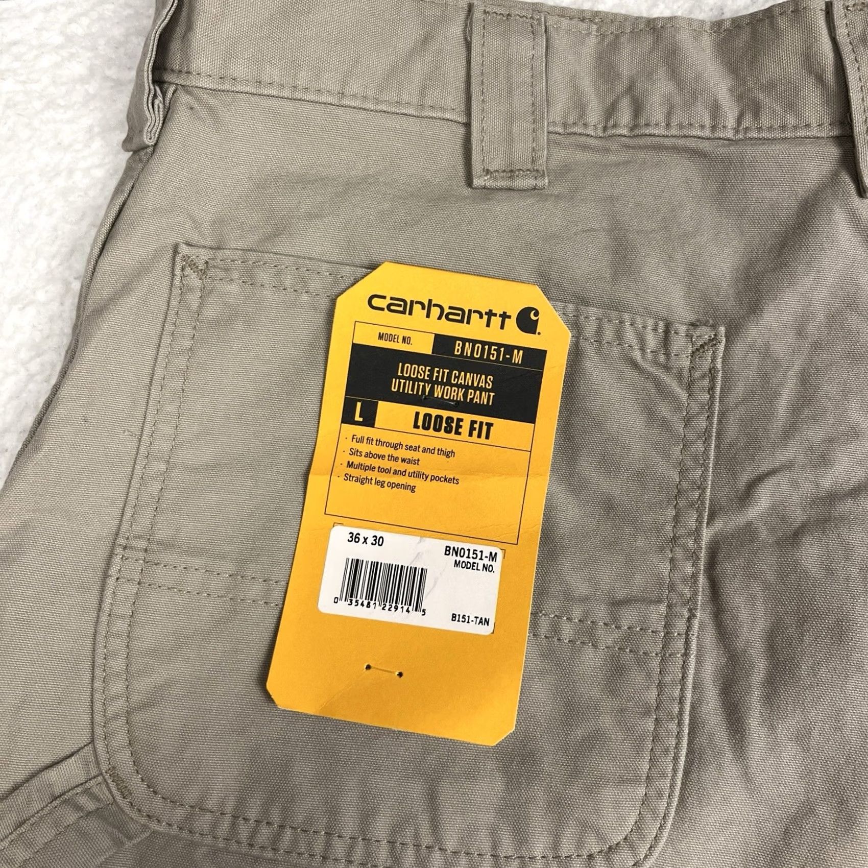 Carhartt Carhartt BN0151-M Work Pants Tan Canvas Utility Pant Mens 36x30 - High Rise Size US 36 / EU 52 - 2 Thumbnail