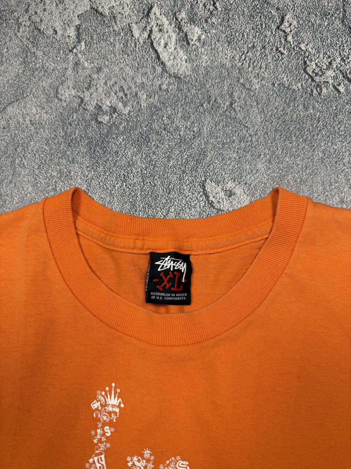 Stussy Vintage Stussy Big Logo Y2K Orange Sk8 T-Shirt Tee Size US XL / EU 56 / 4 - 4 Thumbnail