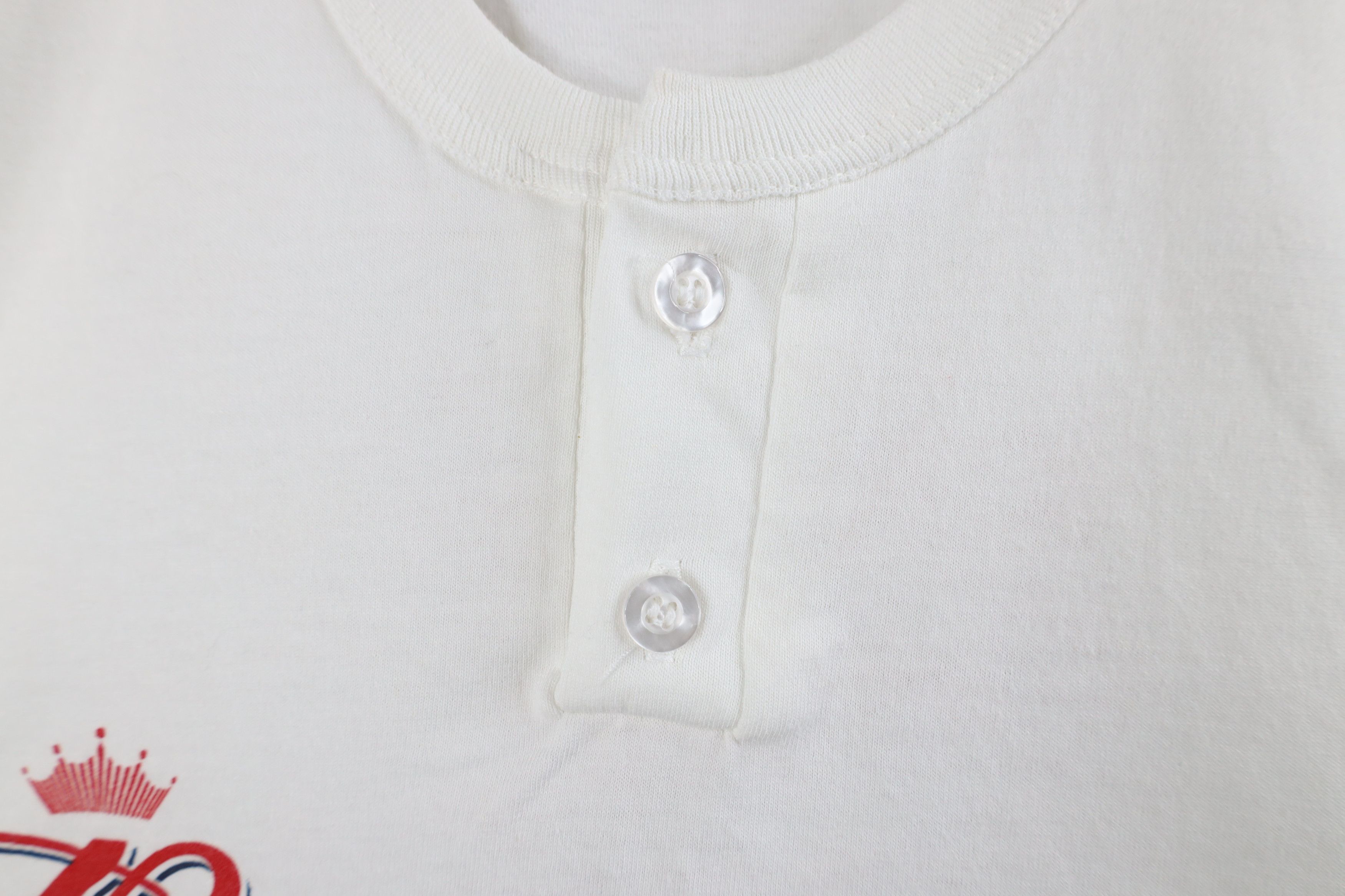 Vintage Vintage 90s Budweiser Short Sleeve Baseball Henley T-Shirt Size US XL / EU 56 / 4 - 6 Thumbnail
