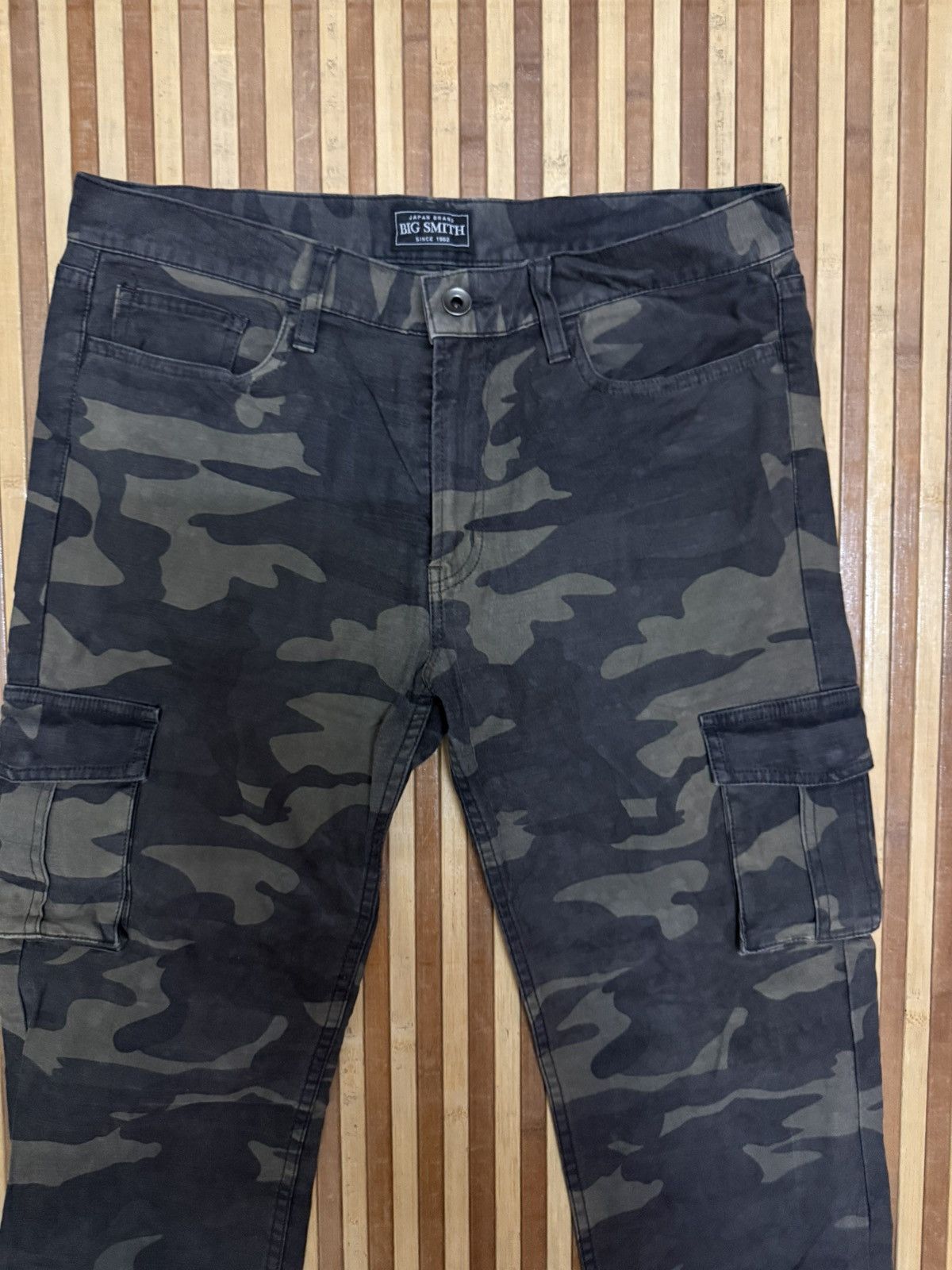 Japanese Brand Big Smith Camouflage Cargo Pants Streetwear / Multipocket Size US 32 / EU 48 - 2 Thumbnail