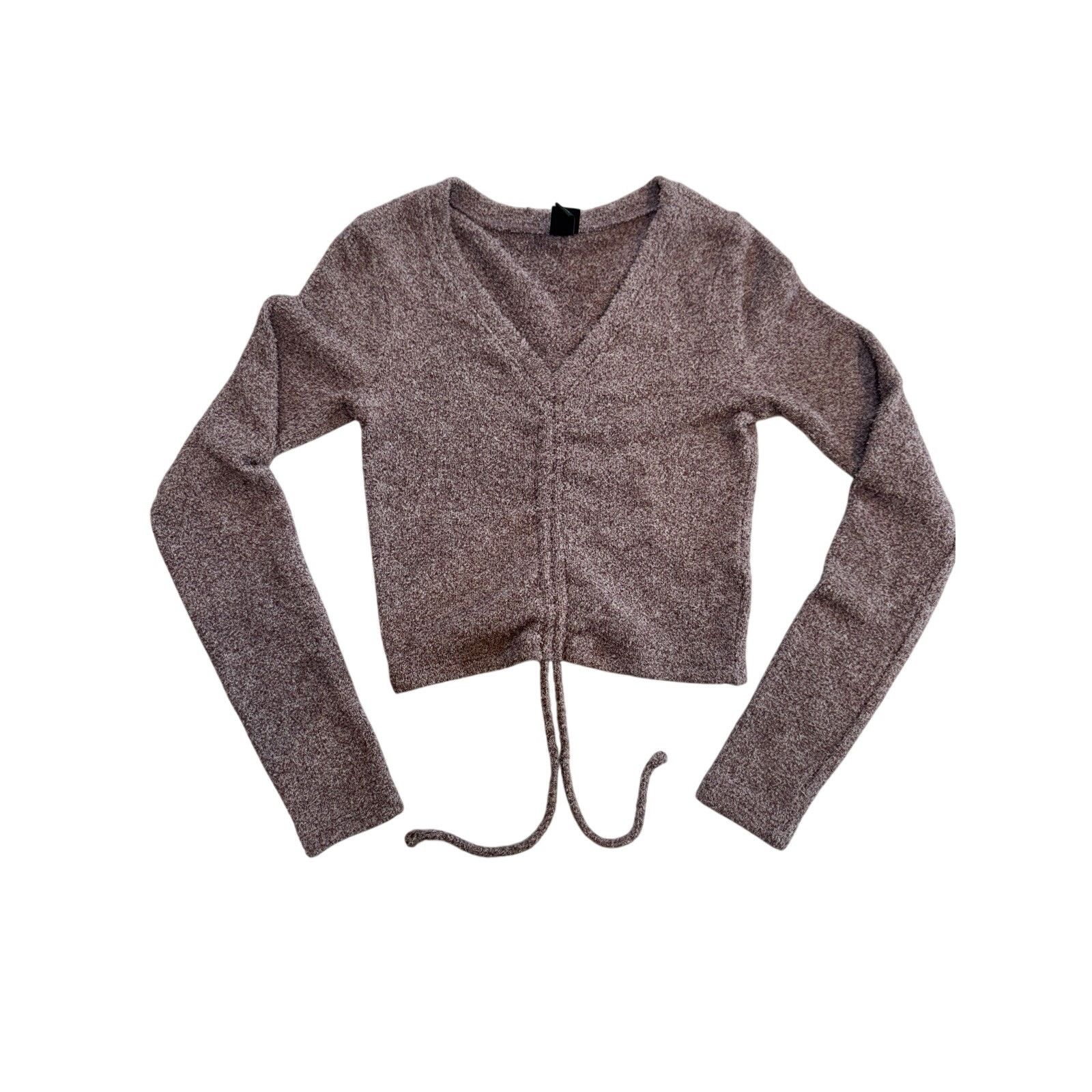 Other Wild Fable Sweater Women’s S Cropped V-Neck Mauve Pre-Owned Size S / US 4 / IT 40 - 1 Thumbnail