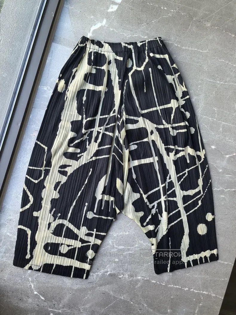 Issey Miyake Issey Miyake size:3 Vintage Graffiti Harem Pants Size 22" - 3 Thumbnail