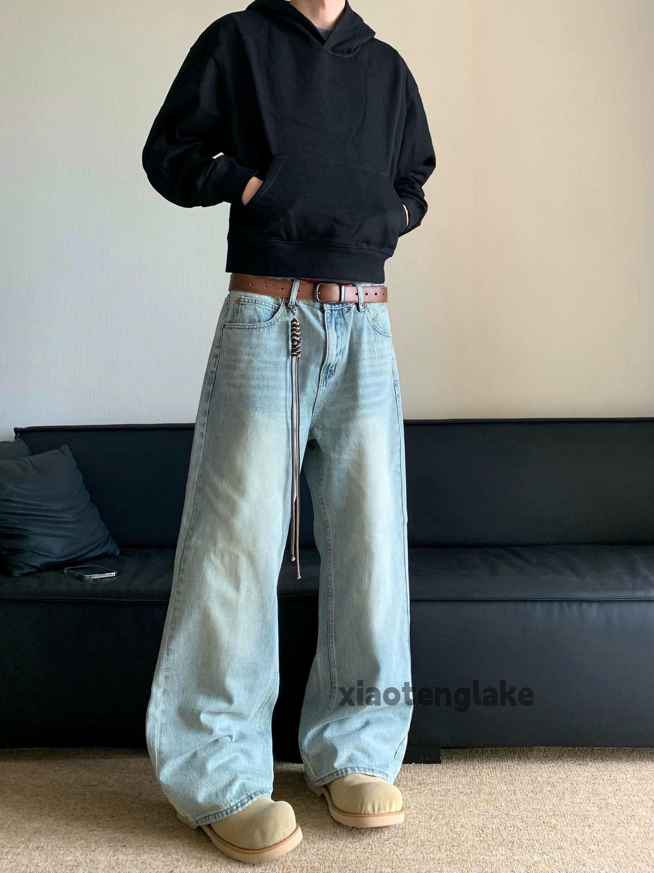 Jean × Vintage washed faded cleanfit yuppie bootcut baggy jeans Size US 32 / EU 48 - 6 Thumbnail