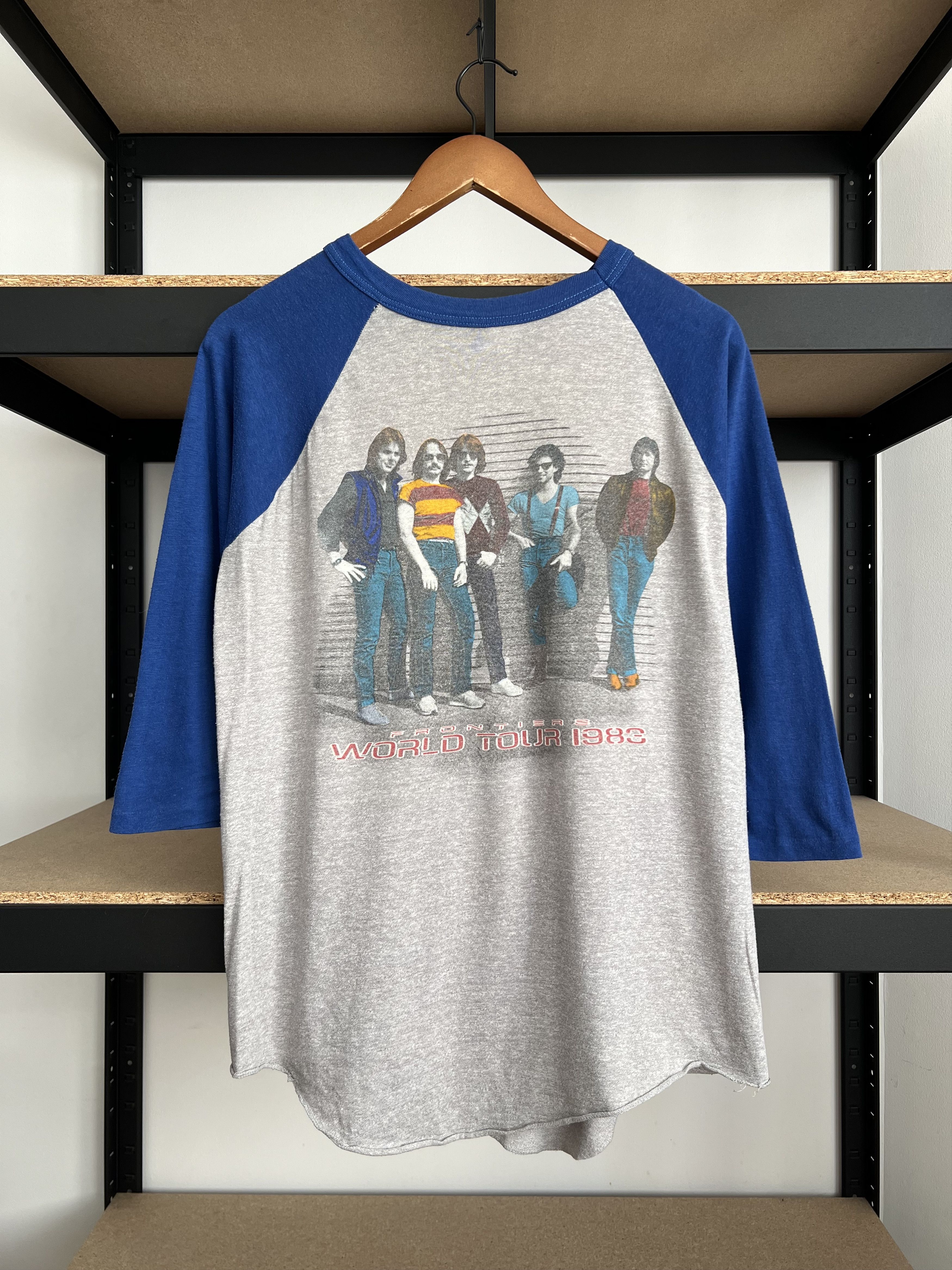 Band Tees Vintage 1983 Journey Frontiers Tour Raglan 3/4 Sleeve Tshirt Size US M / EU 48-50 / 2 - 2 Thumbnail